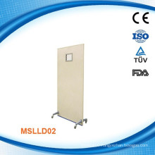 MSLLD02W CE, RoHs approved Durable 4 Casters x-ray protection lead screen(single couplet)